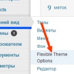 Внешний вид (Appearance)- «Flexible Theme Options»